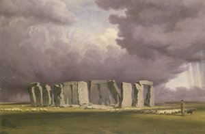 Stonehenge: Stürmischer Tag, 1846